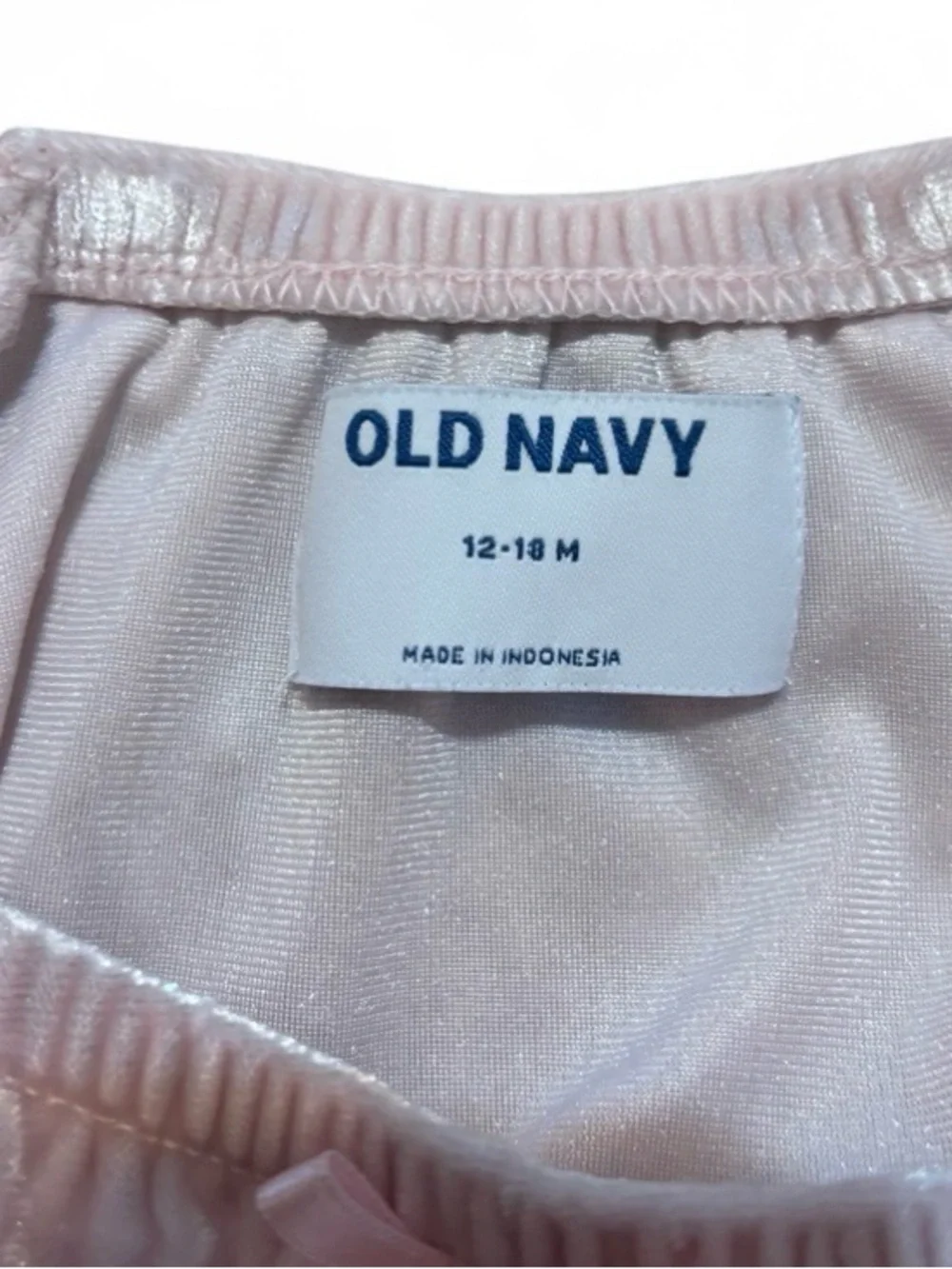 Old Navy Dusty Pink Velvet Ruffle Peplum Top